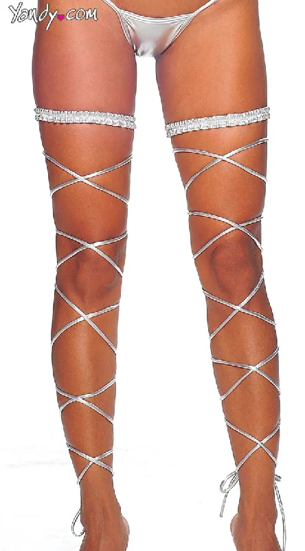 Metallic Garter and Leg Wrap Set