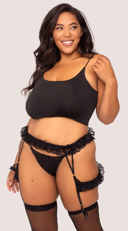 Plus Size Lavish Lace Garter Belt