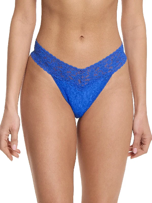 Signature Lace Original Rise Thong Across The Pond Blue