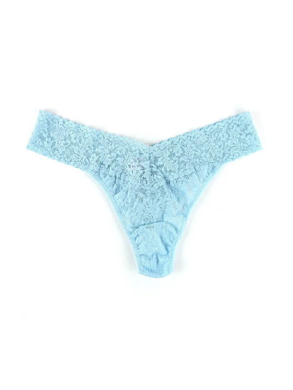 Signature Lace Original Rise Thong Rain Cloud Blue